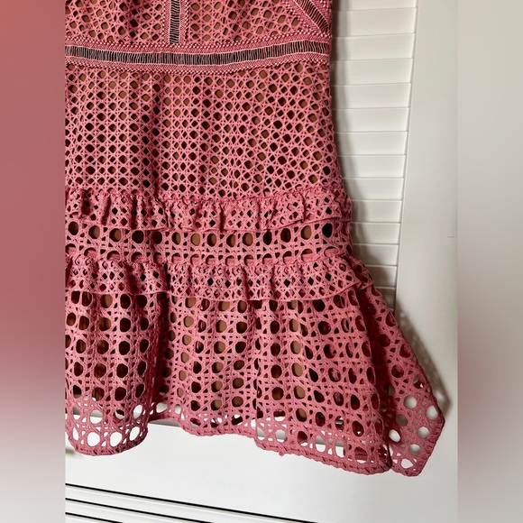 Pink Sleeveless Eyelet Dress - Picture 3 of 6